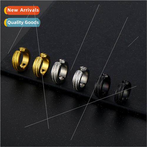 Europe Tanium Steel Earrings No Ear Hole Earrings Gold-Plate