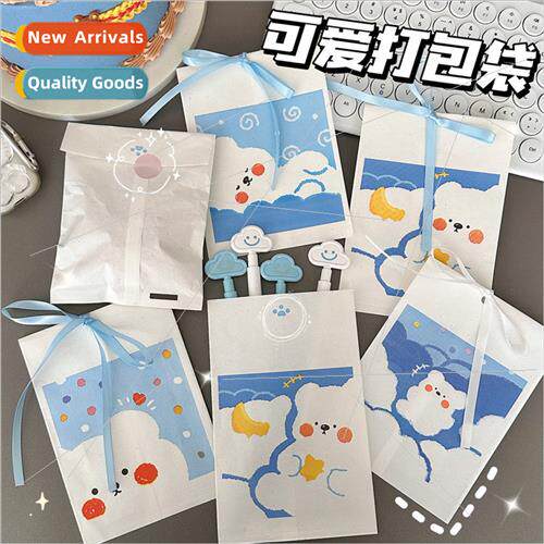 Korean  simple ins paper organizer cartoon cute clouds bear
