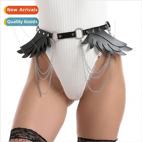 New wing chain cosplay belt ladies rivets women accessories