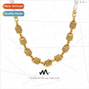 Geometric Jewelry che Fashion Natural Chain Spliced Brass Ne