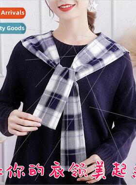 Knot small shawl sleeves hching shoulder false collar men wo