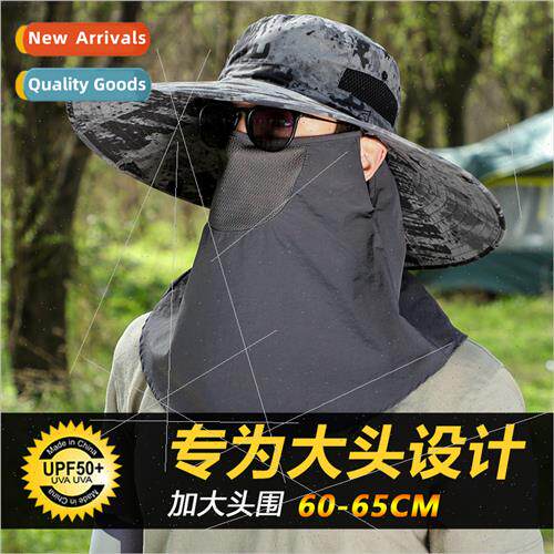 Big head circumference fat face large number hat men summer