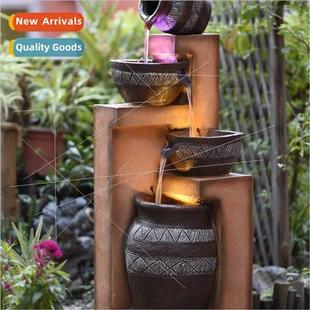 water fountain living room balcony indoor courtyard garden l