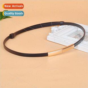 Women belt a word on pull clothes skirt dress can be freely