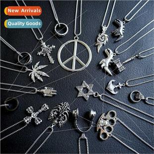 ins personalized long hip-hop necklaces men personalized mix