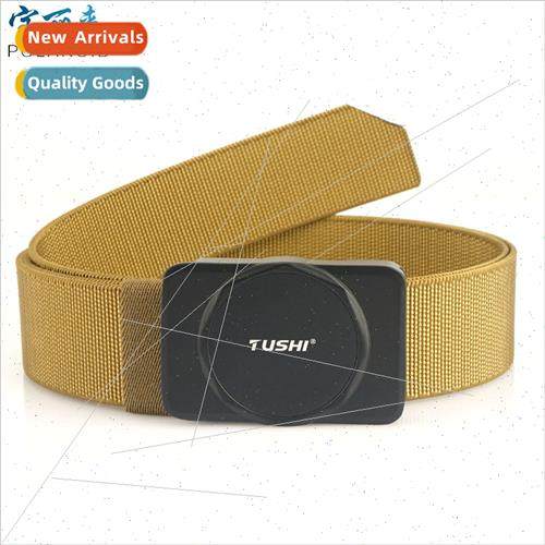 3.5CM New Aluminum Outdoor Tactical Nylon Belt Men Elastic P