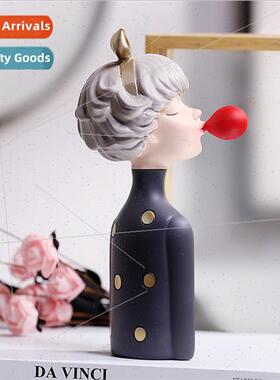 Cute beak bubble girl living room bedroom  window decoration