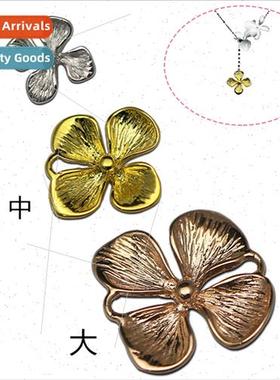 Korea s925 silver necklace pendant lucky clover diy jewelry