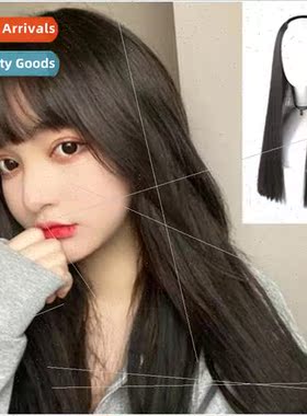 Wig Piece Women One Piece mulation Long Chemical Fiber U Hal