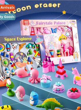 Cartoon eraser children Christmas school supplies stationery