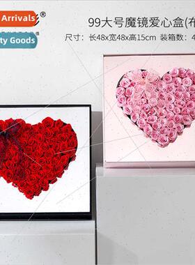 Large Magic Mirror Love  Box Acrylic Flower Perpetual Flower