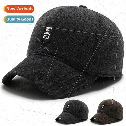 Tweed hat men fall winter adjustable duck tongue cap Korean