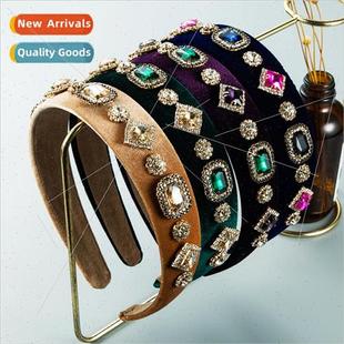 fashion velvet geometric Hair accessories new alloy bands