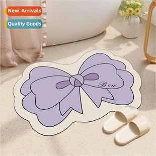 floor mats bow bath cut feet diatome slip Bathroom bathroom