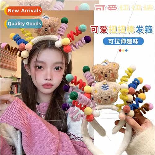 Twisted stick fun quirky hair bands female cute colorful hea