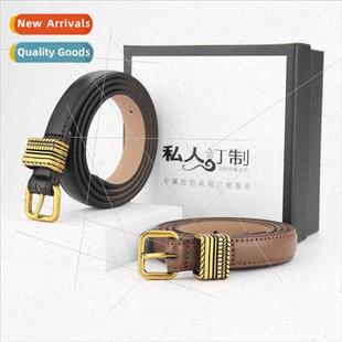 fashion belt new waistband pants ins jeans Vintage brown