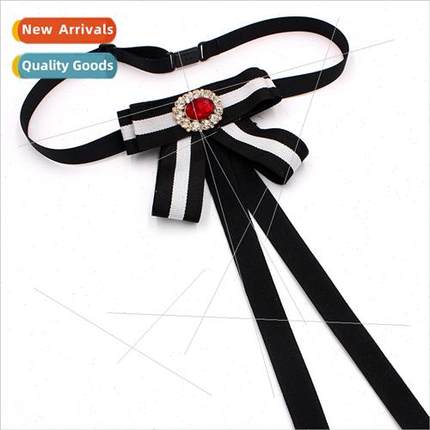 College Striped Bow Tie Fashion Fluttering Tie Korean Bow Ti