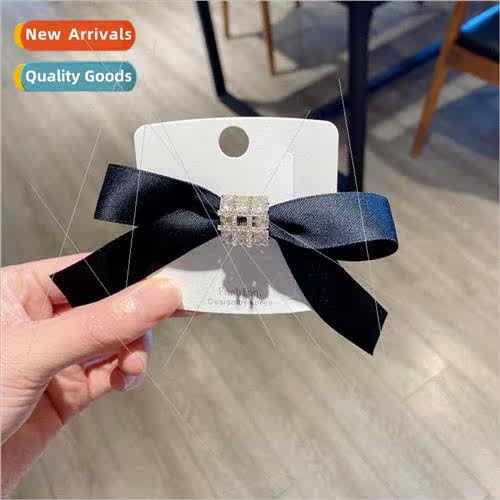 New Korea Dandongmen classic black bow hair clips French hea