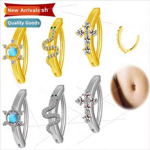 steel stainless navel button nai Europe ring all