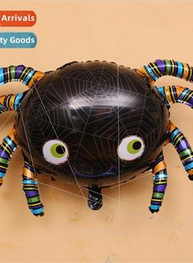 Black spider Halloween aluminum film balloon holiday party s