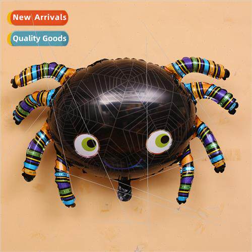 Black spider Halloween aluminum film balloon holiday party s