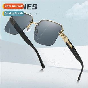 tide sun cut square rim half men sunglasses edge diamond new