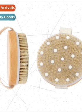 Round Head Handleless Cleaning BrushBath BrushWooden Shower