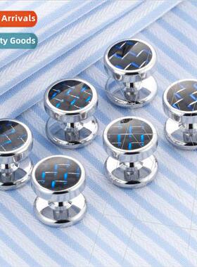 French Shirt Buttons Fashion Tuxedo Buttons Fine Blue Fiber