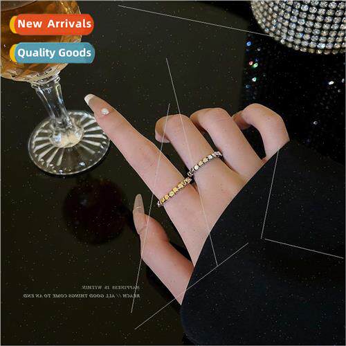 Broken silver a few two irregular ring female ins tide hip h