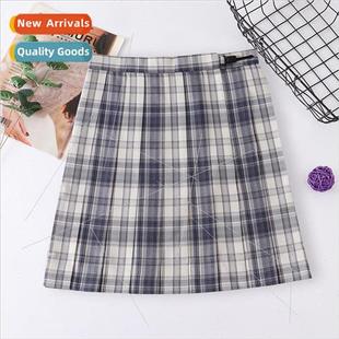 One Cut Grid Japan School Gentle Skirt Unim