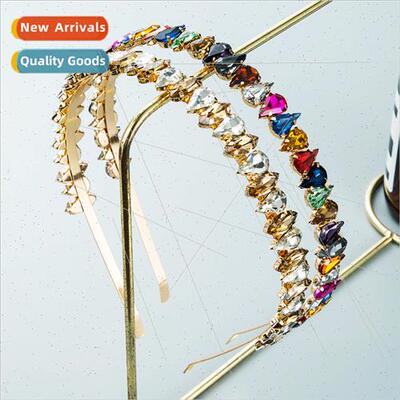 Hair bands Europe headband alloy inlaid diamonds teardrop rh