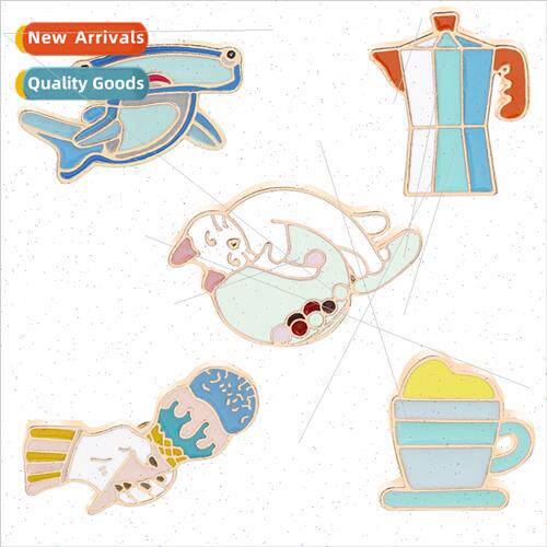 Europe new creative versatile shark kettle tea cup fun cat b