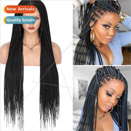 Lace braid wig Europe wig women long chemical fiber head cov