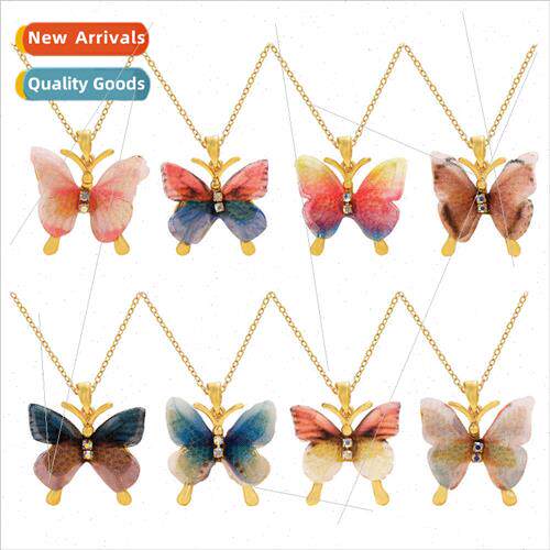 necklace female tide new fabric gradient fantasy color butte