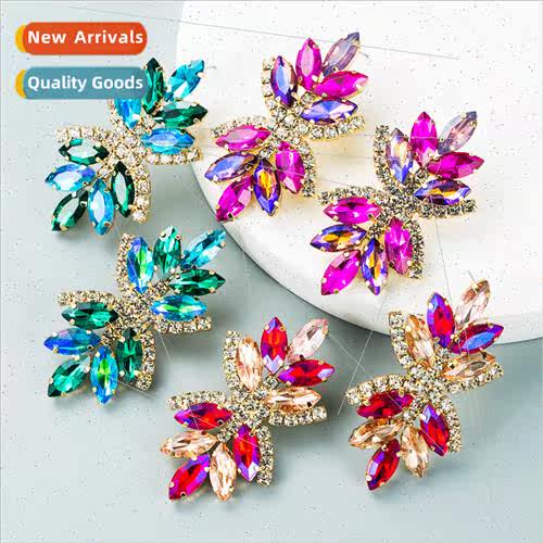 Ins wind fashion retro multi-layer alloy inlaid diamond colo