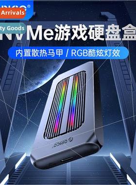 Gaming RGB SSD Enclosure M2NVMe to TypecUSB3.1 External Mobi