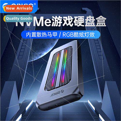 Gaming RGB SSD Enclosure M2NVMe to TypecUSB3.1 External Mobi