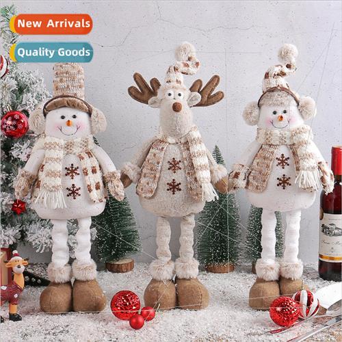Christmas snowman telescopic doll 2023 new knted elk doll wi