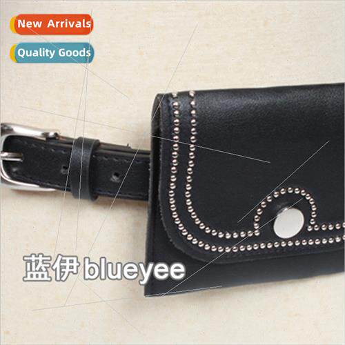 Decorative leather fanny pack female belt mini cell phone ba