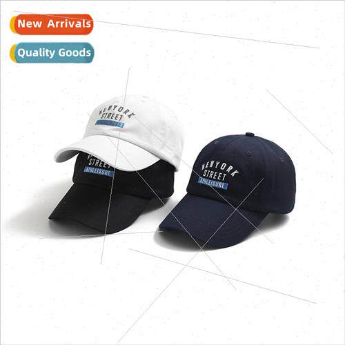 NEWYORK STREET embroidery soft top baseball cap high  men wo