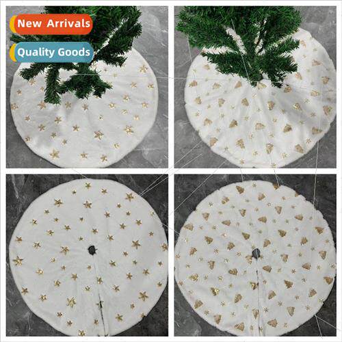 Whe Tree Skirt 78cm 90cm 122cm High-grade Plush Embroidery S