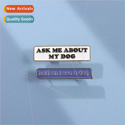 New fun English letter series metal lacquer brooch clothes b