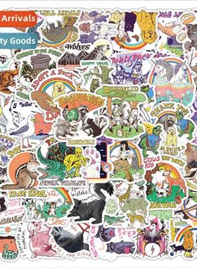 50 Acrobatic Animals Stickers Cute 适用est Acrobatic Park Pe