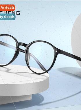 210 network TR90 round fashion pin flat lens women anti-blue