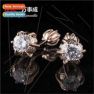 shape men personalized diamond cufflinks Flower