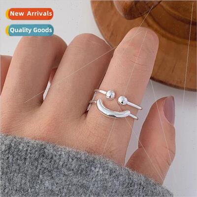 Korea ins finger ring smile ring opening adjustable index fi