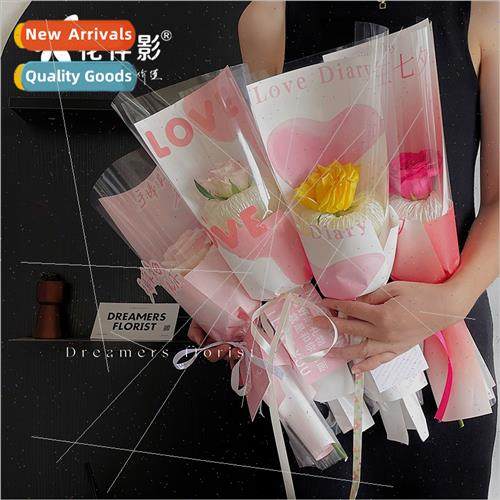 new single rose bags mini simple flowers bouquet transparent