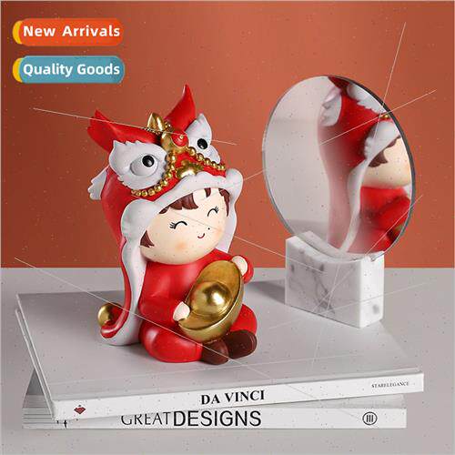 Cute simulation waking lion cute fun ornaments living room b