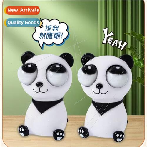 Funny squeeze burst eyes panda burst eyes hand pinch decompr