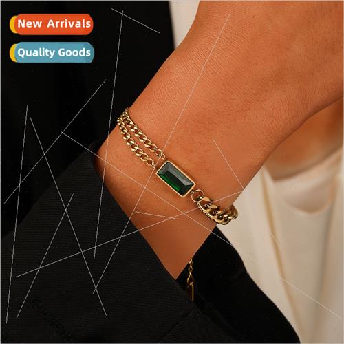 che Premium Feeling Delicate  Emerald Stainless Steel Gold S